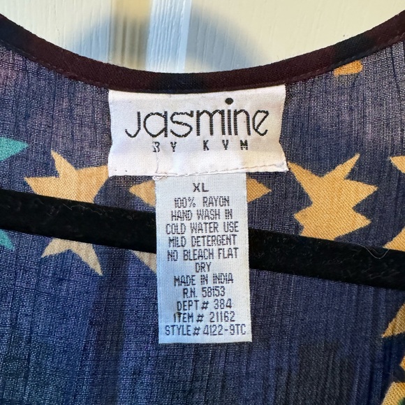 Vintage Jasmine by KVM 90’s Boho Grunge Southwestern Button Up Maxi Dress XL - Picture 9 of 9